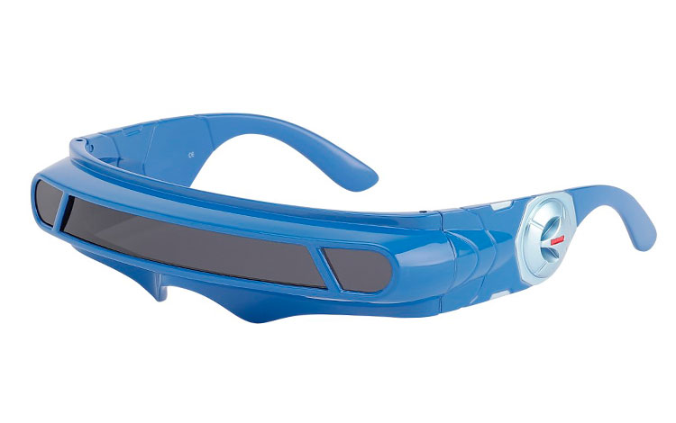 Blå Star-Trek solbrille. Smalt design med mørke glas - Design nr. 3640