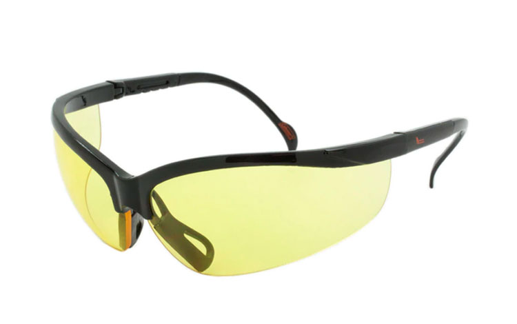Sort sports / kørebrille med gule glas - Design nr. ss3697