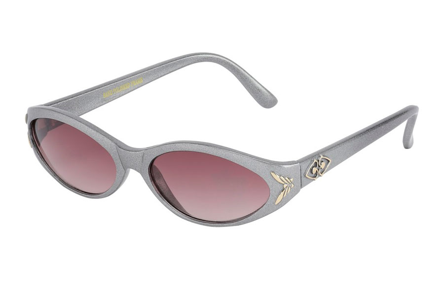 Meleret grå solbrille med guld detaljer - Design nr. s3731