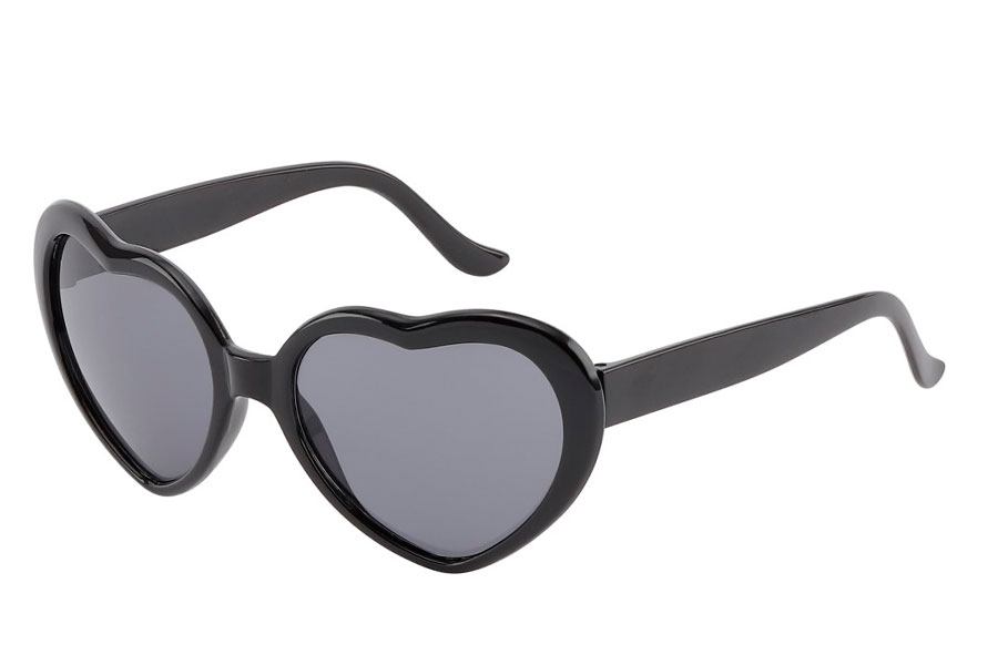 Sort hjerte solbrille - Design nr. 3791