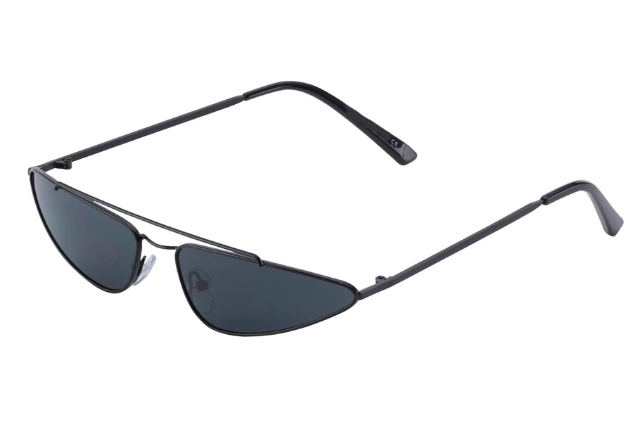 Smal solbrille i cat eye metalstel med dobbelt bro - Design nr. s3873