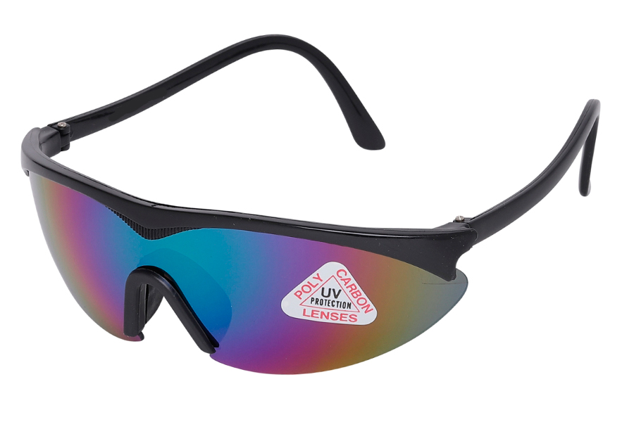 Sort cykel / sports brille i retro design - Design nr. s3945