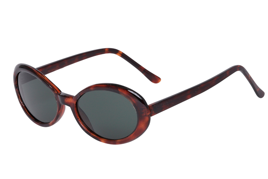 Oval feminin solbrille i rødlig design - Design nr. s3988