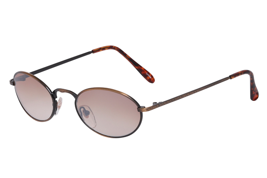 Oval solbrille i oxyderet bronze farvet - Design nr. s4022