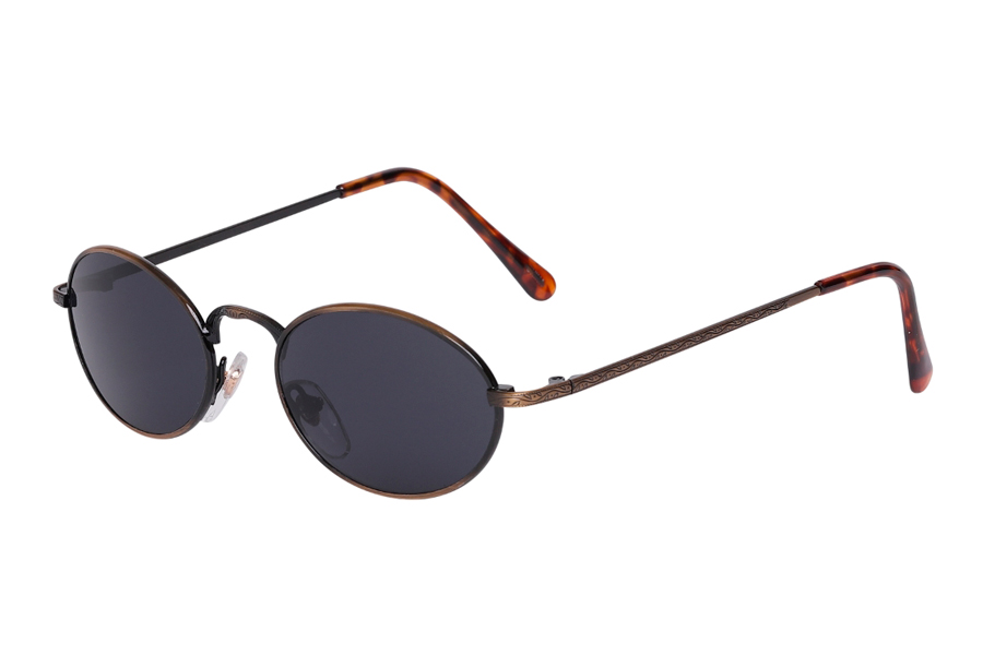 Oval solbrille i oxyderet bronze farve - Design nr. s4025