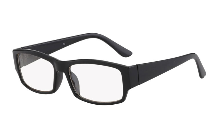 Sort brille med klart glas - Design nr. 403