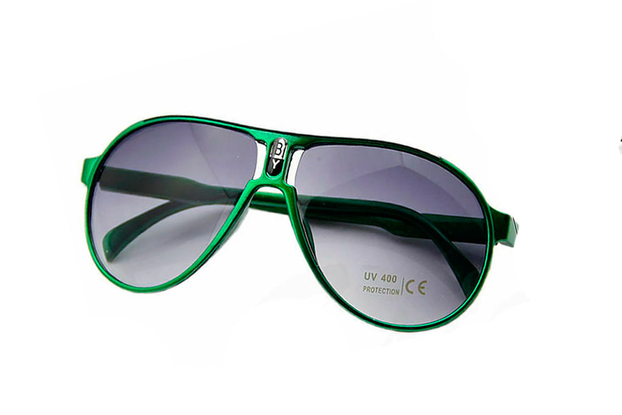 Grøn BØRNE solbrille i aviator model - Design nr. s4170