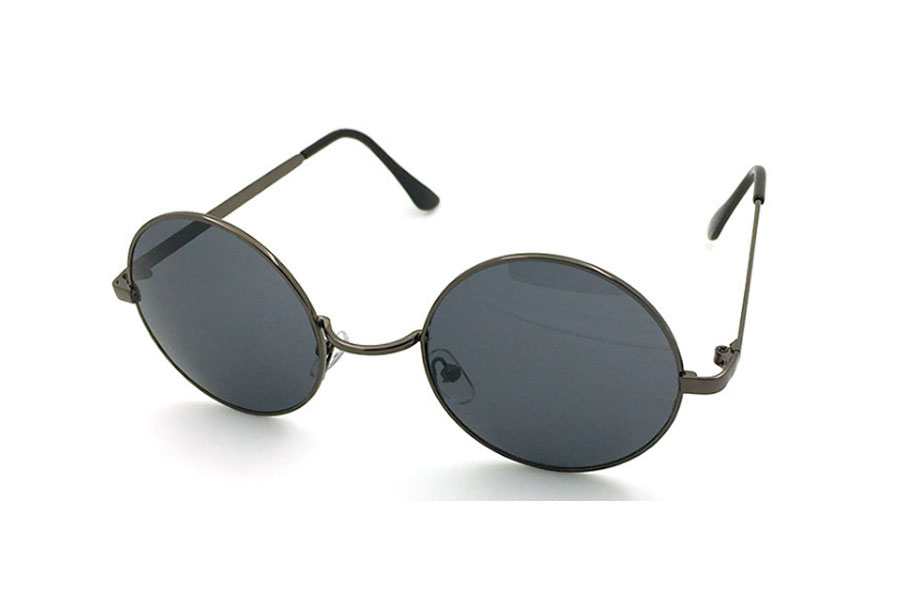 Rund metal solbrille i det moderigtige John Lennon look - Design nr. s4204