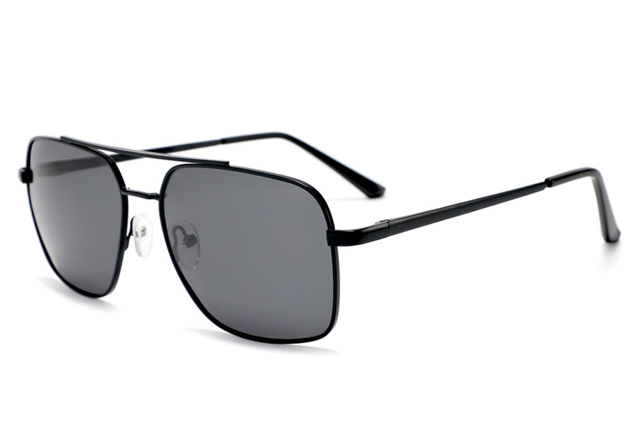 Sort metal solbrille i maskulint design - Design nr. 4307