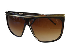 Mørk brun asymetrisk solbrille - Design nr. 665