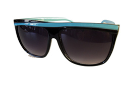 Sort solbrille med blå streg - Design nr. 843