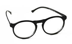 Sort moderne brille uden styrke i rundt design - Design nr. s891