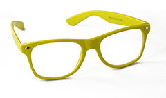 Gul wayfarer brille uden styrke - Design nr. 893