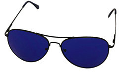 Aviator solbriller med blåt glas - Design nr. 976